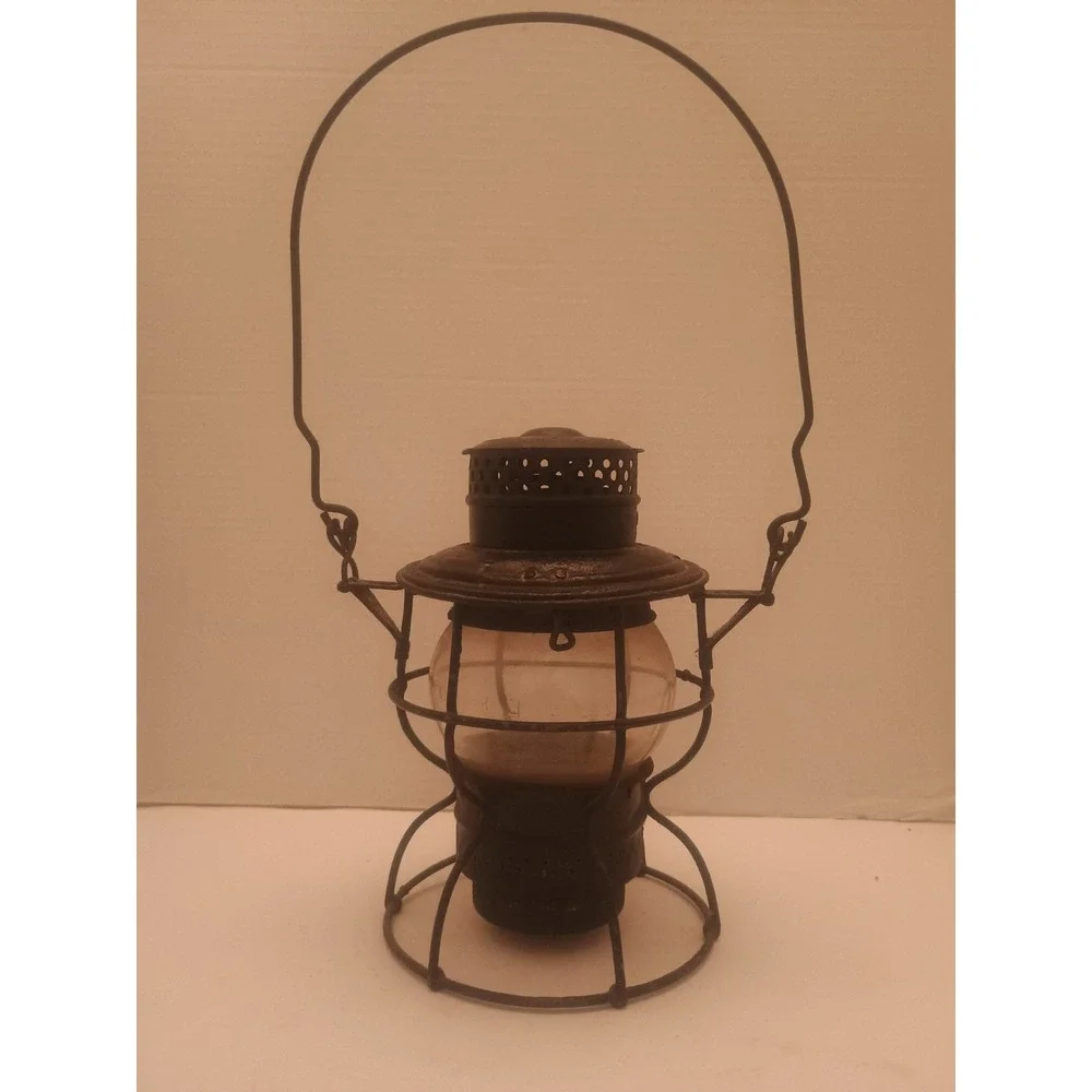 Vintage Adams & Westlake Adlake Reliable Railroad Lantern Clear Globe Pat...